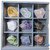 Set of Nine (9 pcs) Crystals and Healing Stones Decorative Display Showcase with a Clear Acrylic Sliding Door