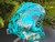 Chrysocolla and Malachite Rare Large Freeform Specimen (80 mm 329 gm) Natural Collectible Decorative Gift