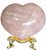 Rose Quartz Heart Carving Polished Crystal Wide & Thick (100 mm 610 gm) “Stone of Universal Love” Specimen From Madagascar