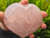 Rose Quartz Heart Carving Polished Crystal Wide & Thick (100 mm 610 gm) “Stone of Universal Love” Specimen From Madagascar