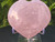Rose Quartz Heart Carving Polished Crystal Wide & Thick (85+mm) “Stone of Universal Love” Specimen From Madagascar
