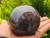 Garnet Crystal Sphere (70 mm 730 gm) Natural Polished Deep Red and Yellow Decorative Collectible Gemstone, Madagascar