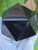 Black Obsidian Carved Geometric Icosahedron (70 mm), 20 Triangular Faces, Large Decorative Collectible