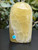 Lemon Calcite Freeform Large (80-95 mm) Polished Natural, Decorative, Collectible Specimen