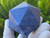 Blue Aventurine Carved Geometric Icosahedron, Large (170+ gm; 58+ mm) "Stone of Inner Strength" Decorative Collectible Healing