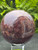 Garnet Crystal Sphere (65mm 570 gm) Natural Polished Deep Red and Yellow Decorative Collectible Gemstone, Madagascar
