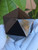 Black Obsidian (Large 70-75 mm) Carved Geometric Icosahedron, 20 Triangular Faces, Large Decorative Collectible