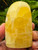 Lemon Calcite Freeform Large (80-95 mm) Polished Natural, Decorative, Collectible Specimen