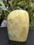 Lemon Calcite Freeform Large (80-95 mm) Polished Natural, Decorative, Collectible Specimen