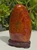 Polished Jasper (Red and Green) 7IN 2.13LB Decorative Stone Carved Wooden Display Stand Mounted