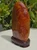 Polished Jasper (Red and Green) 7IN 2.13LB Decorative Stone Carved Wooden Display Stand Mounted