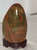 Polished Jasper (Red and Green) 7IN 2.13LB Decorative Stone Carved Wooden Display Stand Mounted
