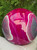 Pink Banded Agate Sphere Large (3.5 in 2 lb) dyed From Brazil Decorative Home Accent Healing Crystal