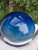 Blue Banded Agate Crystal Sphere Large (3.5 in 2 lb) Brazil Dyed Decorative Home Accent Healing Crystal