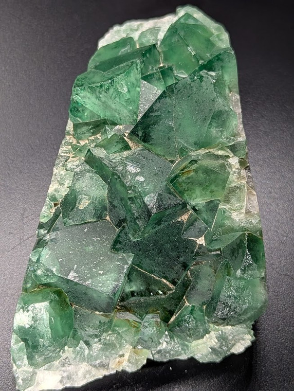 Green Cubic Fluorite Crystal specimen, Natural Mineral Cluster formations (GCL06)