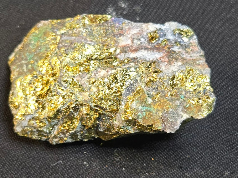 Chalcopyrite Mineral Chunks With Brassy Yellow Metallic Luster