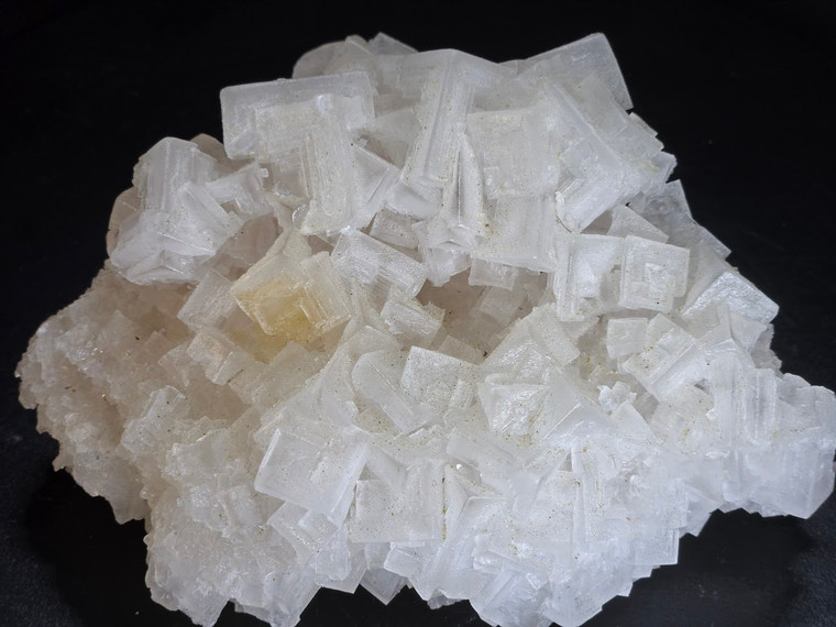 Halite, Rock Salt Interlocked Cubic Crystal Formations Colorless-Collectible Specimen