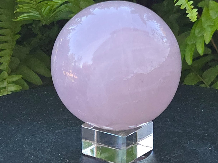 Rose Quartz Sphere (70mm, 440 gm) Elegant “Stone of Universal Love” Polished Crystal Valentines day Gift