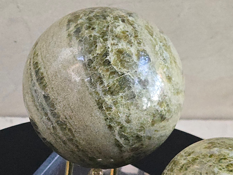 Vesuvianite Sphere (70+mm 640+gm) Rare Polished Luxury Home Accent Healing Crystal