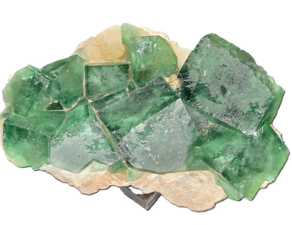 Green Cubic Fluorite Crystal Clusters