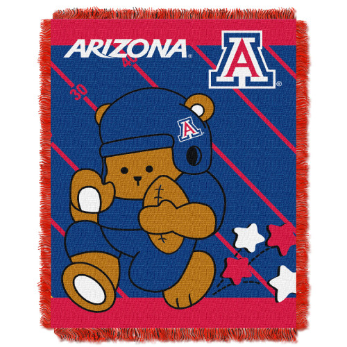 Arizona OFFICIAL Collegiate "Half Court" Baby Woven Jacquard Throw