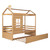 Twin Size House Bed Wood Bed with Twin Size Trundle