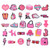 Color: Pink, Ships From: CHINA - 1pcs Pink Series Shoe Charms For Crocs Lot Sandals PVC Shoe Decora