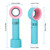 Portable Handheld Bladeless Fan Rechargeable Cooling USB Fan Desktop Use Fan w/ 3 Gears LED Indicator Cooling Fan