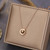 Rose gold titanium steel necklace female ins2023 new tide simple temperament hundred partner collarbone chain neck chain pendant jewelry