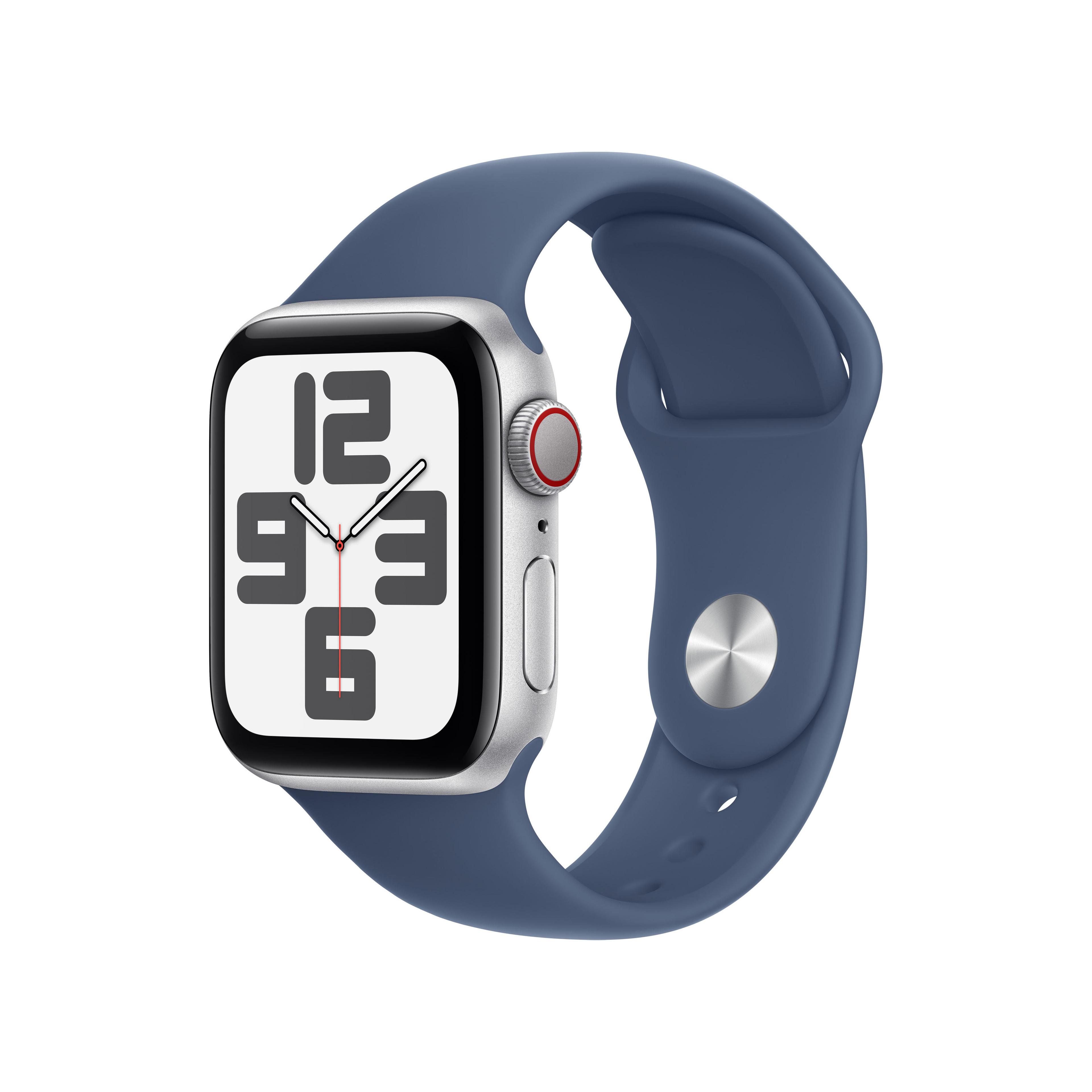 Apple Watch SE 40mm LTE Silver Aluminum Sport Band Denim