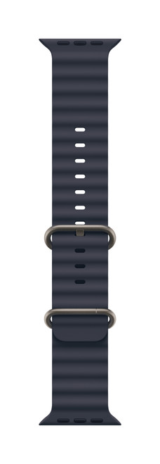 49mm Navy Ocean Band - Natural Titanium Finish