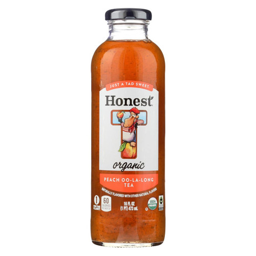 Honest Tea Organic Bottled Tea - Peach Oo-la-long - Case Of 12 - 16 Fl Oz