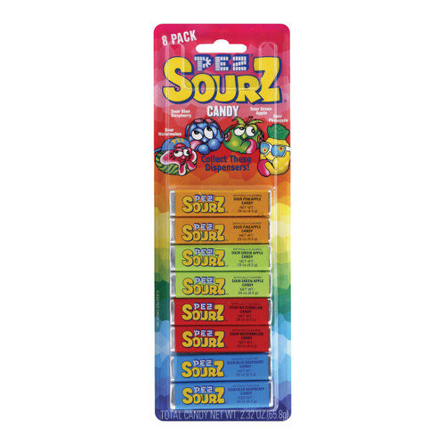 Pez Candy - Refill - Sourz - Case Of 24 - 2.32 Oz