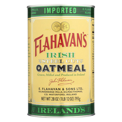 Flahavans Oatmeal - Irish Steel Cut - Case Of 6 - 28 Oz.