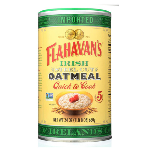 Flahavans Oatmeal - Steel Cut - Quick Cook - Case Of 6 - 24 Oz