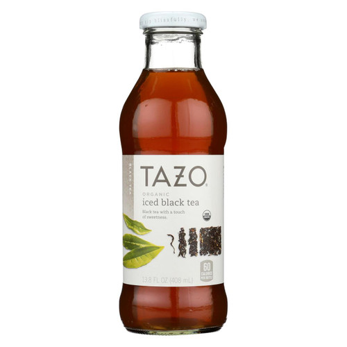 Tazo Tea Organic Iced Tea - Black - Case Of 12 - 13.8 Fl Oz