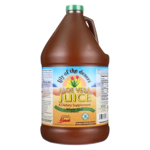 Lily Of The Desert Organic Whole Leaf Aloe Vera Juice - Case Of 4 - 1 Gal