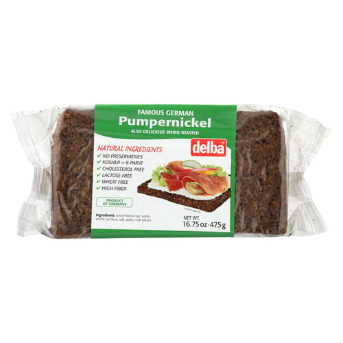 Feldkamp Bread - Pumpernickel - Case Of 12 - 17.6 Oz