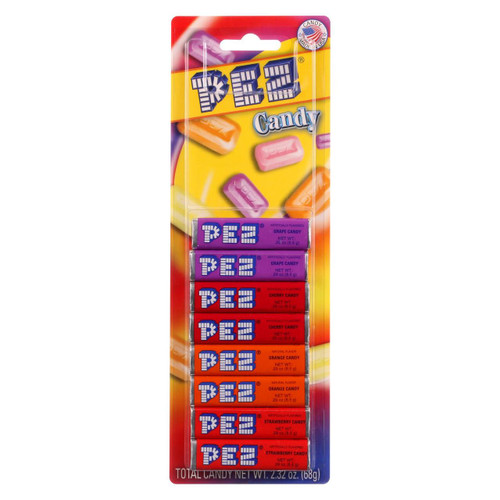 Pez Candy - Refill - Assorted Fruit - Case Of 24 - .87 Oz