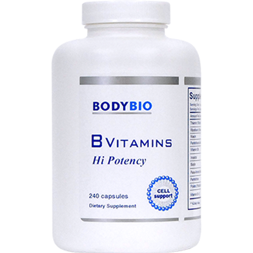 B Vitamins Hi Potency by BodyBio 240 capsules