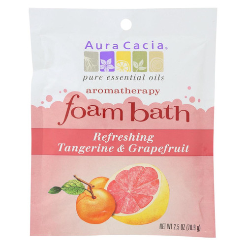 Aura Cacia Foam Bath Refeshing Tangerine And Grapefruit - 2.5 Oz - Case Of 6