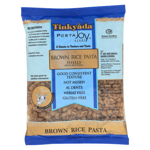 Tinkyada Brown Rice Pasta - Shells - Case Of 12 - 16 Oz