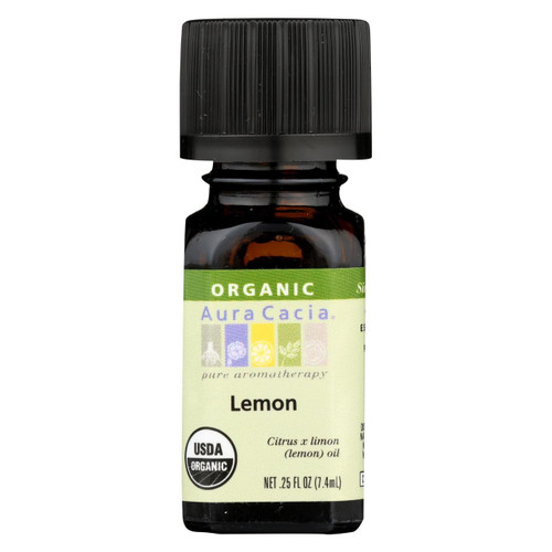 Aura Cacia Organic Essential Oil - Lemon - .25 Oz