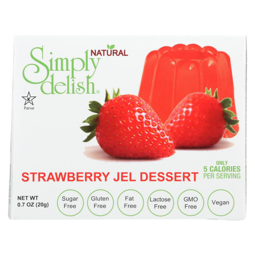 Simply Delish Jel Dessert - Strawberry - Case Of 6 - 1.6 Oz.