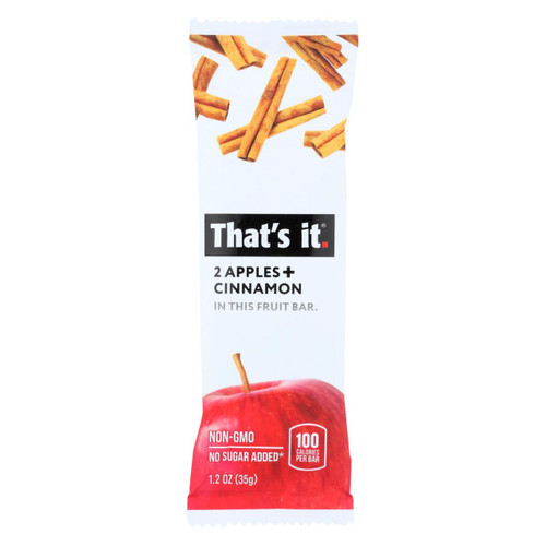 That's It Fruit Bar Zesty - Apple Cinnamon - Case Of 12 - 1.2 Oz.