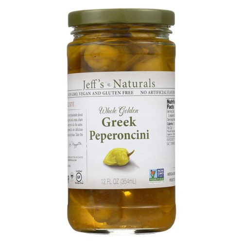 Jeff's Natural Jeff's Natural Greek Pepperoncini - Pepperoncini - Case Of 6 - 12 Oz.