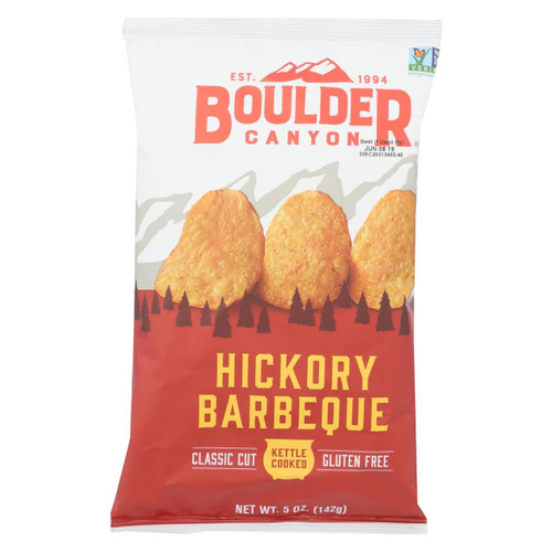 Boulder Canyon - Kettle Chips - Hickory Barbeque - Case Of 12 - 5 Oz.