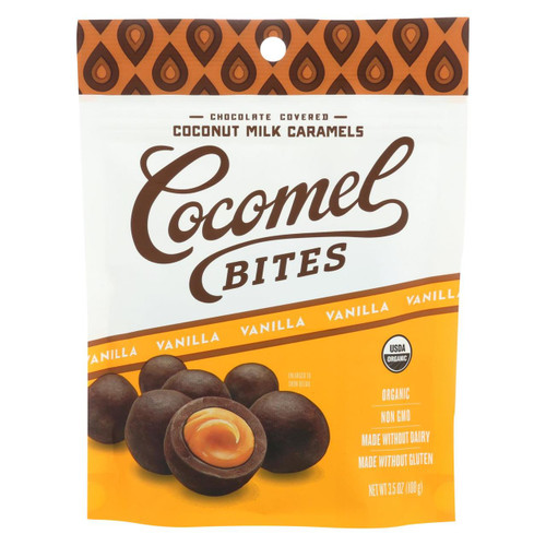 Cocomel - Carmel Bite - Organic - Vanilla - Case Of 6 - 3.5 Oz