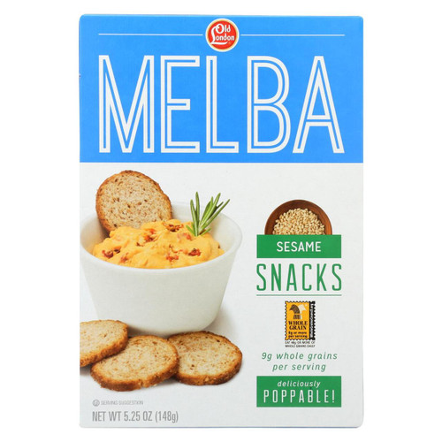 Old London - Melba Snacks - Sesame - Case Of 12 - 5.25 Oz.