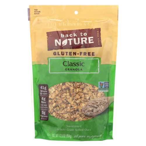 Back To Nature Classic Granola - Lightly Sweetened Whole Grain Rolled Oats - Case Of 6 - 12.5 Oz.